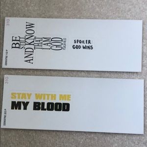 Religious red bubble stickers
